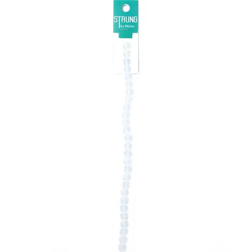 8mm Round Glass Facet Strung Beads (available in 3 colours)